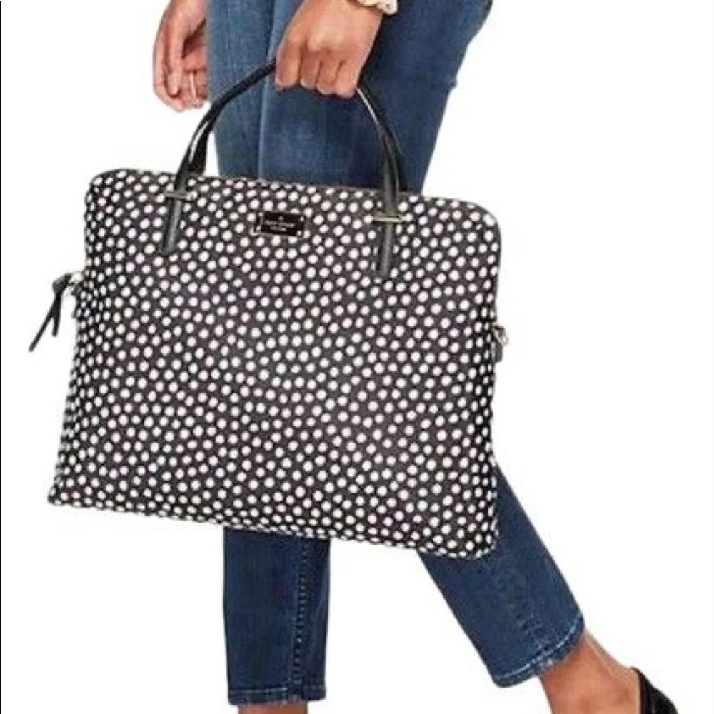 Kate Spade New York Daveney Wilson Road Musical Dots Laptop Shoulder Bag Handbag